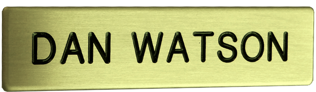 Brass 1 LIne Heavy Metal Nametag