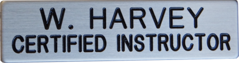 Nickel 2 Line Heavy Metal Nametag