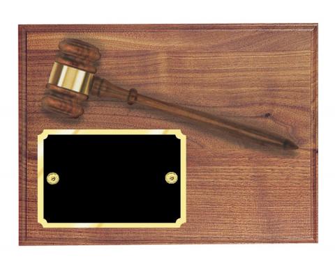Walnut Gavel Plaque
