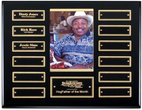 Ebony 12 Plate Perpetual Plaque With Photo Slot