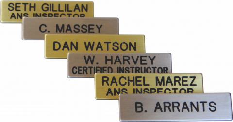 Brass and Nickel Heavy Metal Nametags