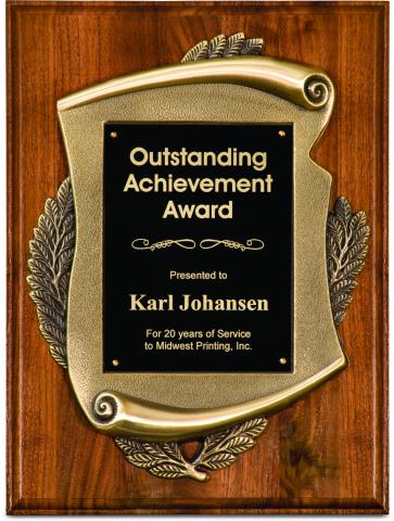 Walnut Scroll Plaque