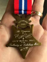 Commemorative Medal Dimond Engraved